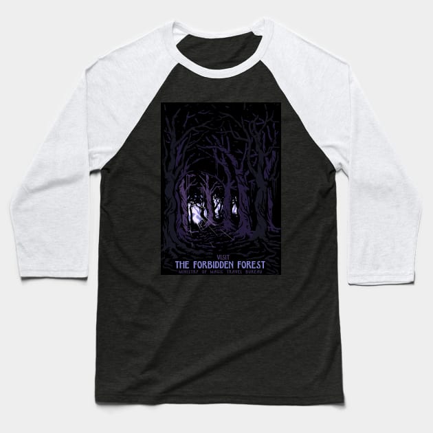 Dark forest Baseball T-Shirt by mathiole